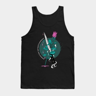 Rose and Dagger Design Tank Top